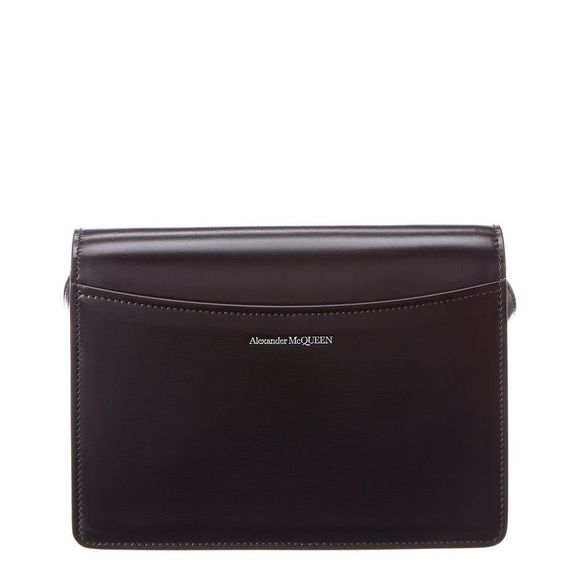 Alexander Mcqueen The Four-Ring Leather Shoulder Bag, Black - Picture 2 of 4